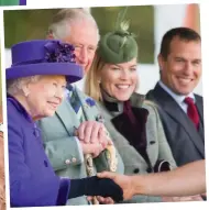  ??  ?? From far left: Peter and Autumn’s 2008 wedding; with Fred Goodwin (left) and Jackie Stewart (right); Peter and Autumn at the Festival of British Eventing; The Patron’s Lunch; and with his uncle Prince Charles and the Queen