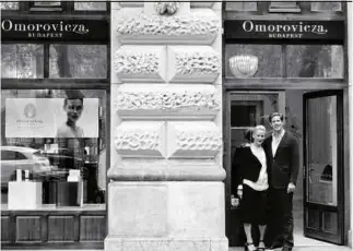  ??  ?? Founders Stephen and Margaret de Heinrich de Omorovicza at the opening of the label’s first boutique in 2006 in Budapest.