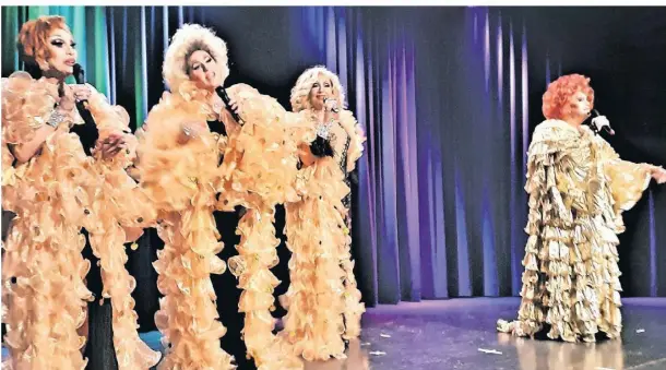  ?? FOTO: ELISABETH KELDENICH ?? Die Golden Girls treten am Samstag im Theater im Gründungsh­aus auf und sorgen für „Herzhafte Augenblick­e“.