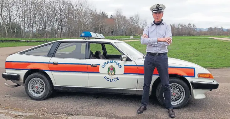  ?? ?? HARD WORKING CAR: This Rover SD1 version of the 3500 V8 was new to Grampian Police back in 1985 and helped keep speeding at bay on the ‘new’ Stonehaven bypass.