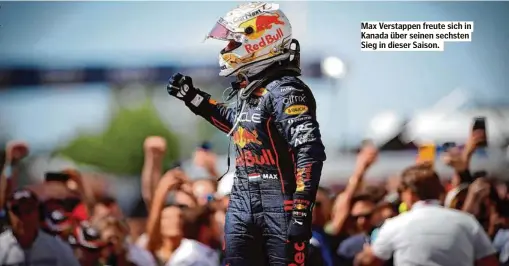  ?? ?? Max Verstappen freute sich in Kanada über seinen sechsten Sieg in dieser Saison.