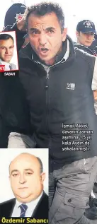  ??  ?? İsmail Akkol davanın zaman aşımına 1.5 yıl kala Aydın’da yakalanmış­tı.