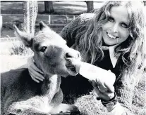  ??  ?? Jackie Young with foal, 1983