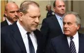  ?? — AFP ?? Harvey Weinstein ( left) and his attorney Benjamin Brafman at the Manhattan Criminal Court room in New York on Tuesday.