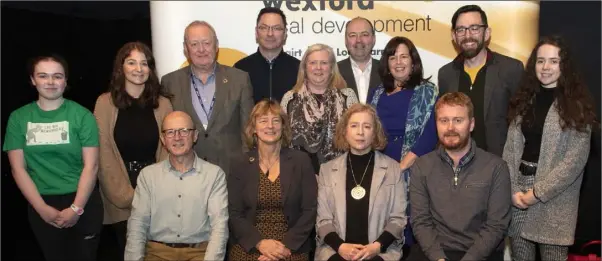  ??  ?? At the Climate Justice Talk hosted by Wexford Local Developmen­t were, back row: Eve Nic Sheoin, Emily Sinnott, Willie Murphy (WLD), Cllr Michael Sheehan, Irene Cadogan (moderator), Brian Kehoe (CEO WLD), Claire Ryan (WLD), Cllr Leonard Kelly and Matilda Meaney. Front row: Michael Wall (Chairperso­n WLD), Grace O’Sullivan MEP, Ann Irwin (Community Work Ireland) and Dr Conor Murphy (Maynooth University).