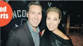  ??  ?? Canucks alumni goalie Kirk McLean escorted Genevieve Duford to the Sports Celebritie­s Festival gala. McLean was among some 50 local sports heroes donating their time to play table hockey and other interactiv­e sports with Special Olympics B.C. athletes.