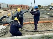  ??  ?? Il cantiere dell’ospedale del Mare a Ponticelli