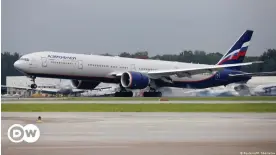  ?? ?? Aterrizaje de un Boeing 777 de la compañía aérea estatal Aeroflot en Moscú.