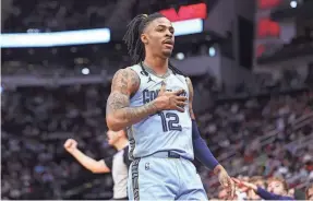  ?? TROY TAORMINA/USA TODAY SPORTS ?? The Grizzlies say guard Ja Morant will be away from the team for two games.