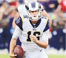  ?? JOHN CORDES /ASSOCIATED PRESS ?? Los Angeles Rams second-year quarterbac­k Jared Goff has led the team to a 7-2 mark.