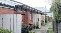  ?? PHOTO: LINDA ROBERTSON ?? New build . . . The mostly elderly residents of the community housing complex in School St will be relocated to other Dunedin City Council community housing while the 50year old buildings are demolished and replaced.