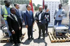  ?? Picture: Jairus Mmutle/GCIS ?? Electricit­y minister Kgosientsh­o Ramokgopa receives a consignmen­t of 450 petrol generators from China in November. The donation will go a long way, for the ANC and China’s own allure in South Africa, say the writers.