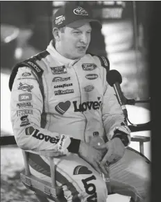  ?? ASSOCIATED PRESS ?? MICHAEL MCDOWELL is interviewe­d after winning the NASCAR Daytona 500 race at Daytona Internatio­nal Speedway, Monday in Daytona Beach, Fla.