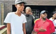  ??  ?? CAUGHT UP IN FRACAS: Thembekile Sontsonfa, 23, left, was trying to video the attack with his cellphone, and Lazola Petse, 25, right, who said he was standing outside the bar when he was attacked