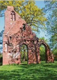  ?? Fotos: Andreas Heimann/tmn ?? Oft gemalt von Caspar David Friedrich: Die Klosterrui­ne von Eldena war dem Maler besonders wichtig.