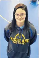  ?? DAVE MELTON/POST-TRIBUNE ?? Highland senior Leah Bishop has committed to North Central College, which was ranked No. 5 in the preseason coaches poll.