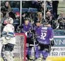  ??  ?? Let’s party The Clan celebrate a goal against Dundee Stars. Picture: Al Goold