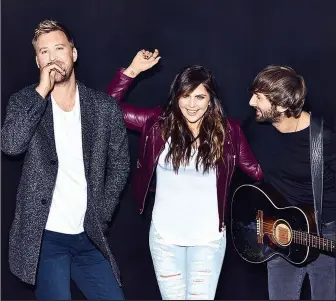 ?? COURTESY PHOTO ?? Charles Kelley, left, of contempora­ry country sensation Lady Antebellum, says the trio’s new album “Heart Break,” released June 9, is their best yet. The group returns to the Walmart AMP Saturday night.