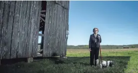  ?? MATT STONE/LOUISVILLE COURIER JOURNAL ?? Lois Coffey stands by her tobacco barn.