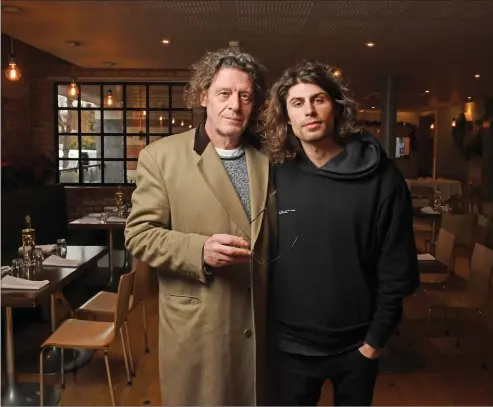  ??  ?? Luciano Pierre White and his three-times Michelin star winning father Marco at the launch of Luccio’s