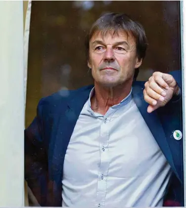  ?? (CHARLES PLATIAU/REUTERS) ?? Nicolas Hulot après quinze mois au gouverneme­nt, séquence démission.