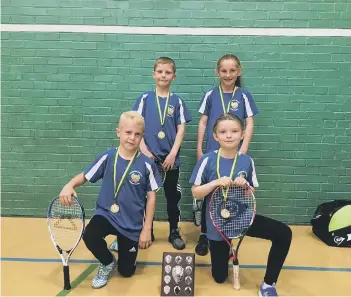  ??  ?? Easington Colliery Primary School mini tennis team.