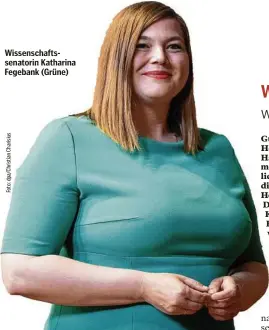  ??  ?? Wissenscha­ftssenator­in Katharina Fegebank (Grüne)