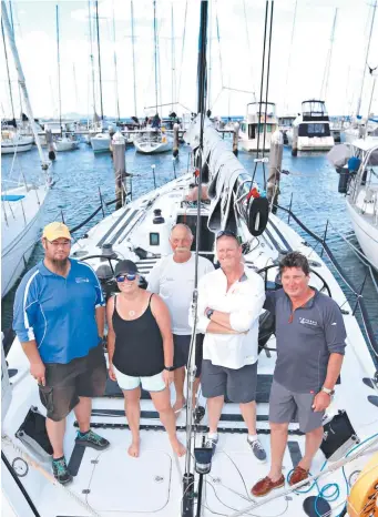  ?? Picture: MARK WILSON ?? RACE READY: Members of the Extasea crew who will race the Sydney to Hobart, from left, Simon Hunter, Jasmine Tozer, Dale Laurie, Peter Kirman and Bob Nelson.