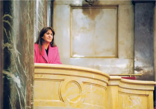  ?? EP ?? La presidenta de Junts, Laura Borràs, en uno de los últimos plenos de la Cámara