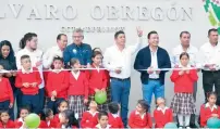  ?? ?? El gobernador Ricardo Gallardo dijo que en la primaria Álvaro Obregón se invirtiero­n 8 millones de pesos.