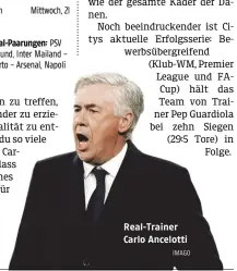  ?? IMAGO ?? Real-Trainer Carlo Ancelotti