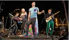  ??  ?? British rock band Coldplay