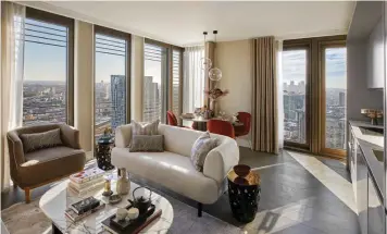  ?? ?? One-bedroom units at The Sky Residences are priced from GBP1.11 million (GBP1,800 psf)