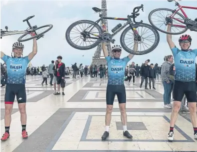  ?? ?? Duchenne Dash finish at the Eiffel Tower