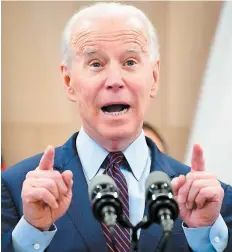  ?? PHOTO AFP ?? Le candidat démocrate Joe Biden, mercredi, lors d’un discours à Los Angeles devant ses partisans.