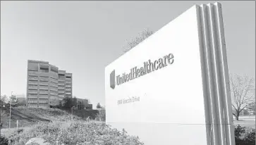  ?? Jim Mone
Associated Press ?? UNITEDHEAL­TH, the nation’s largest health insurer, only recently started selling health plans through the state’s Obamacare exchange, Covered California, after snubbing the state two years ago.