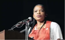  ??  ?? Zingiswa Losi was elected as Cosatu’s first female president, during its conference in Midrand this week. |