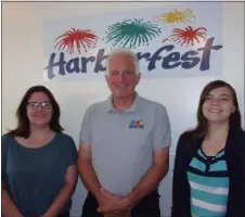  ?? SUBMITTED PHOTO ?? AmeriCorp member Justina Race, Harborfest Executive Director Peter Myles, and AmeriCorp Member Hannah Rowley.