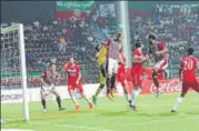  ?? AIFF ?? Mohun Bagan in action against DSK Shivajians.