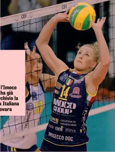  ??  ?? SCUDETTATA Joanna Wolosz, classe 1990, alla seconda stagione a Conegliano dove ha vinto lo scudetto e quest’anno la Supercoppa. Aveva giocato due anni a Busto Arsizio