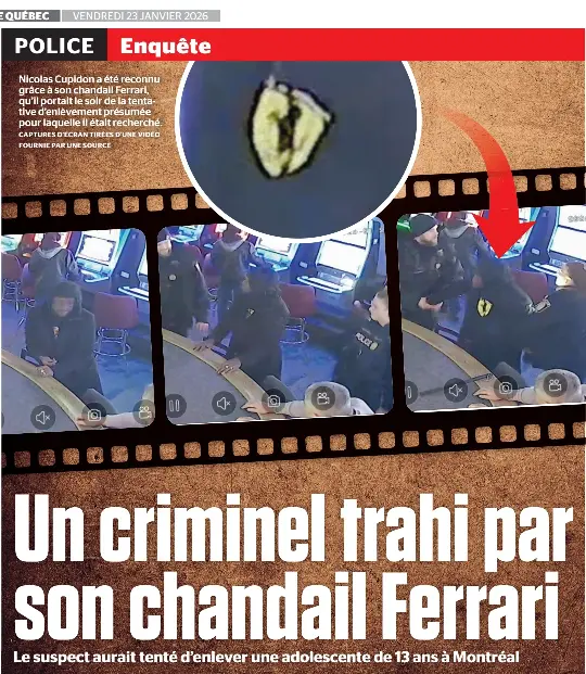 Un criminel trahi par son chandail Ferrari - PressReader