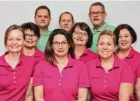  ?? Foto: Physio.med ?? Das Team von Physio.med ist Montag und Mittwoch von 8 bis 20 Uhr, Dienstag und Donnerstag bis 19 Uhr und freitags bis 17 Uhr für seine Patienten da.