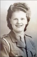  ?? SUBMITTED PHOTO ?? Lynn Solley, nee Johnson, was just 17 when she joined the Auxiliary Territoria­l Service in 1940 as a telephonis­t and was trained to be an aircraft-spotter.