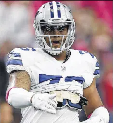  ?? CHRISTIAN PETERSEN / GETTY IMAGES ?? Cowboys defensive end Greg Hardy initially was found guilty of communicat­ing threats and assault of his exgirlfrie­nd in a bench trial, but had that result expunged from his record this week.