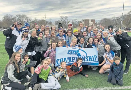  ?? MATT FELD/ BOSTON HERALD ?? THE CHAMPS: Norwell celebrates is state final win over South Hadley.