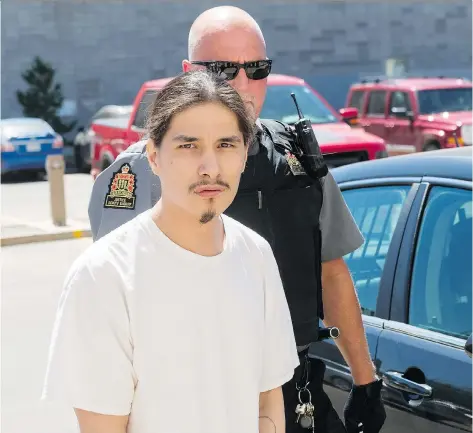  ?? MICHAEL BELL ?? Kenton Arnold Desjarlais was sentenced to nine years in prison for a brutal and random attack on a stranger in an alley two years ago.