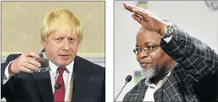  ?? Picture: REUTERS Picture: FREDDY MAVUNDA ?? BREXIT: Who was responsibl­e for the duplicitou­s Leave campaign? Boris Johnson? Anyone? Gwede Mantashe says it is not about the individual — the ultimate get-out clause?