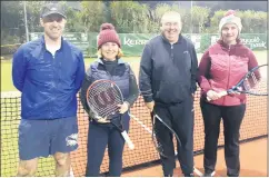  ?? ?? (l-r) Micheal and Catherine Rea of Team Red who played against John Whelan and Olive Kenneally of Team White in the Colours plate semi final last week.