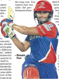  ??  ?? Rishabh Pant