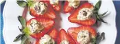  ?? SARA MOULTON VIA AP ?? Italian stuffed strawberri­es.